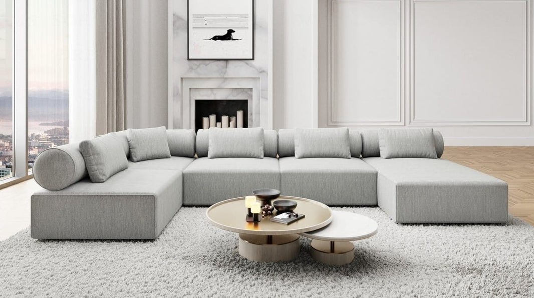 Couchlandschaft Laguardia U-Form in Stoff