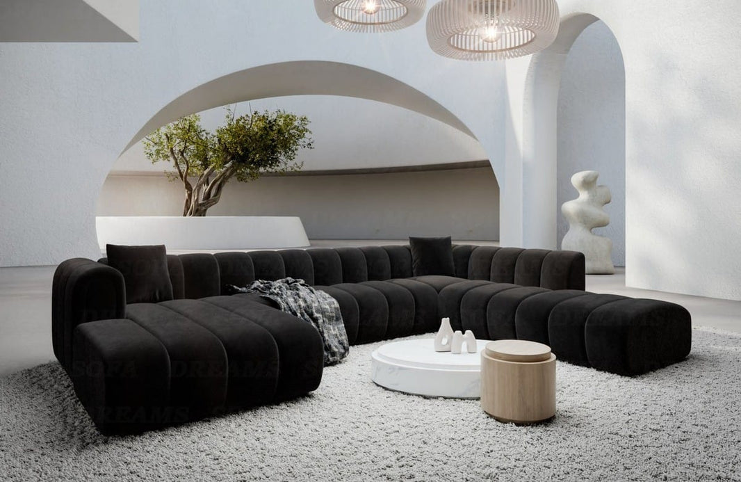 XXL Wohnlandschaft Almagro U-Form aus Stoff