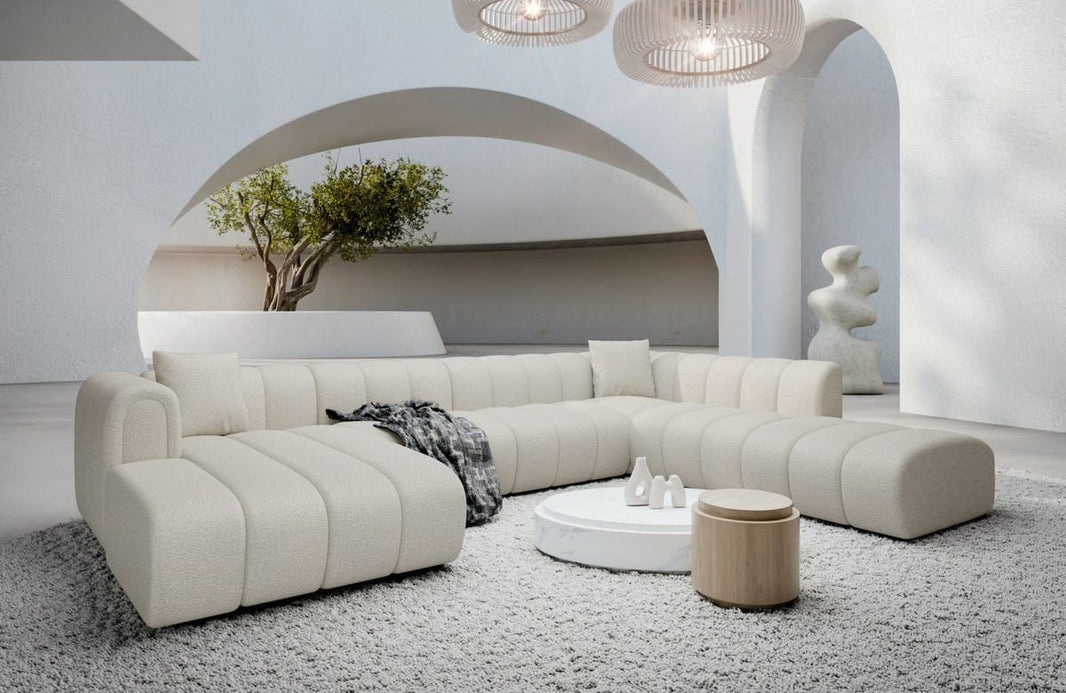 XXL Wohnlandschaft Almagro U-Form aus Stoff