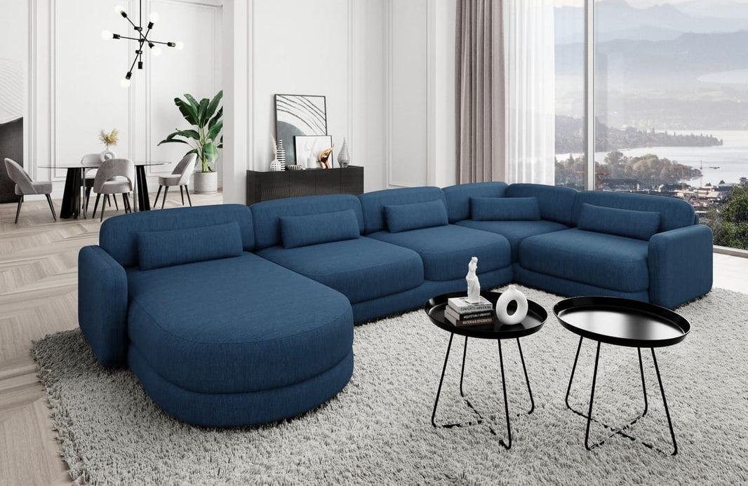 Wohnlandschaft Valencia U-Form aus Stoff