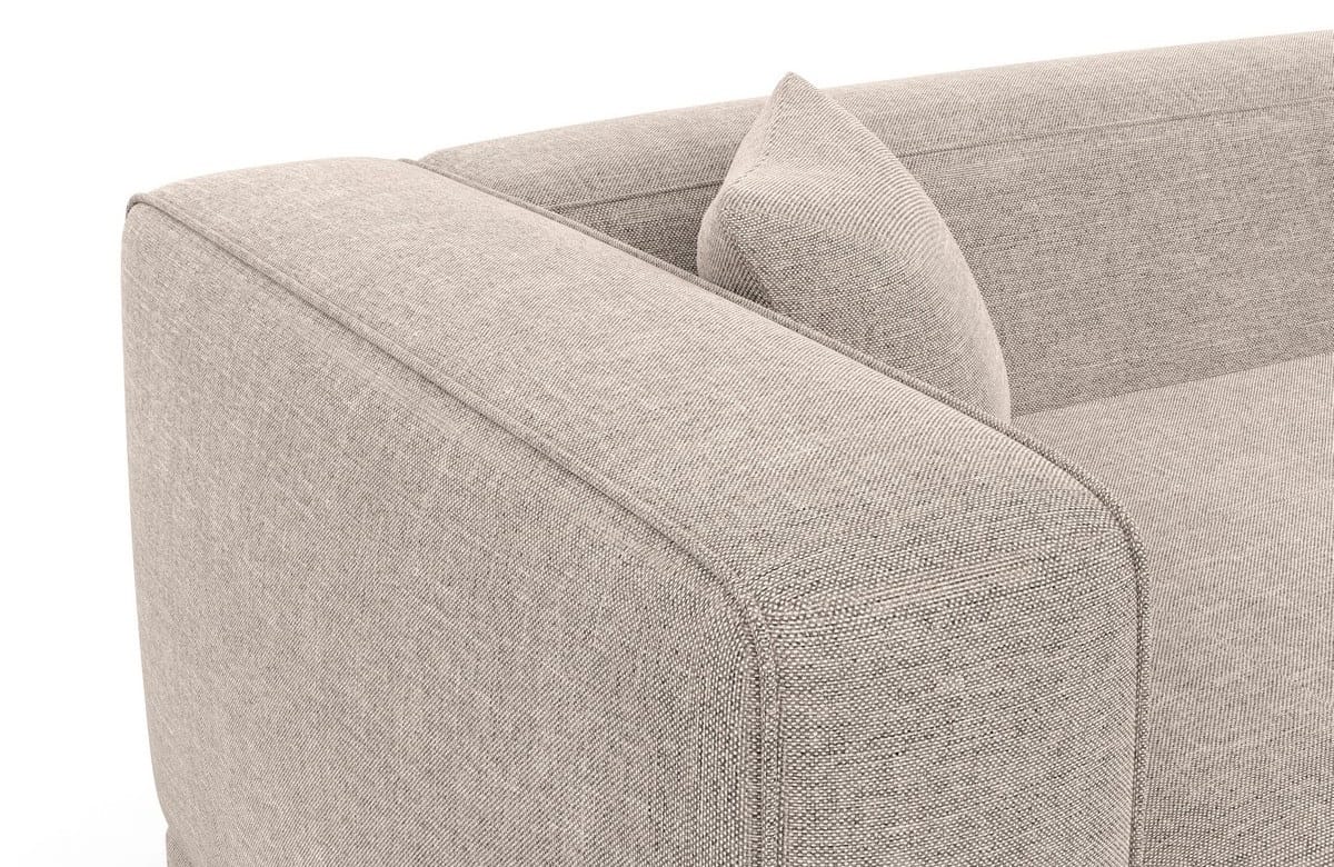 Stoff Wohnlandschaft Merida U-Form Beige