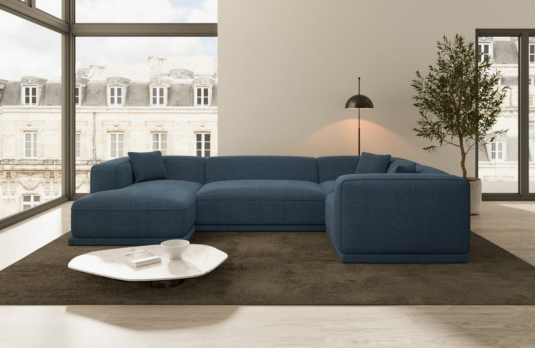 Stoff Wohnlandschaft Merida U-Form