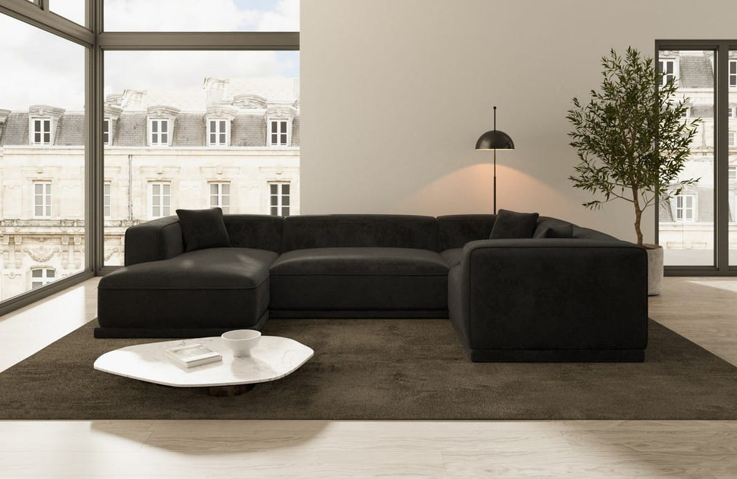 Stoff Wohnlandschaft Merida U-Form