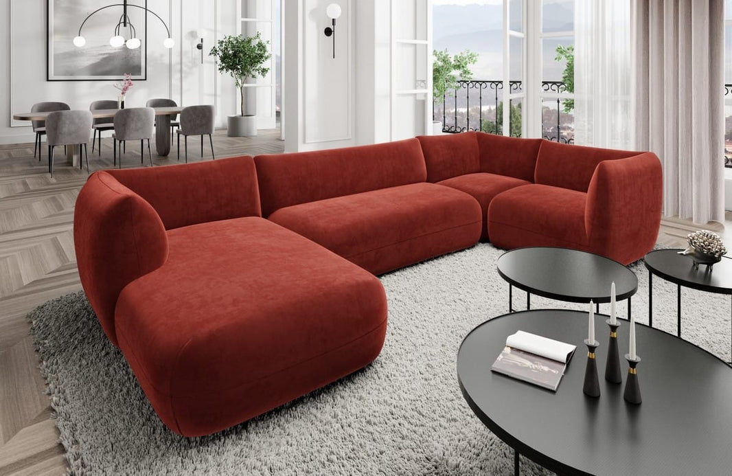 Stoff Wohnlandschaft Madrid U-Form