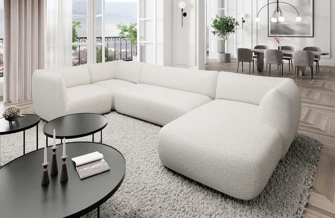 Stoff Wohnlandschaft Madrid U-Form