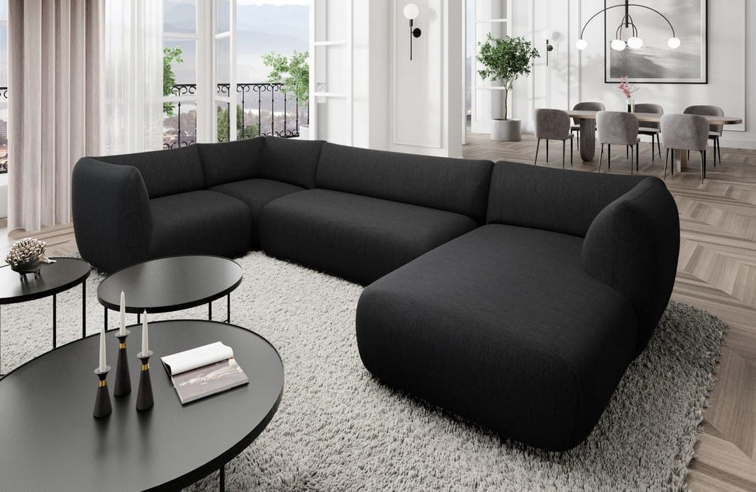 Stoff Wohnlandschaft Madrid U-Form