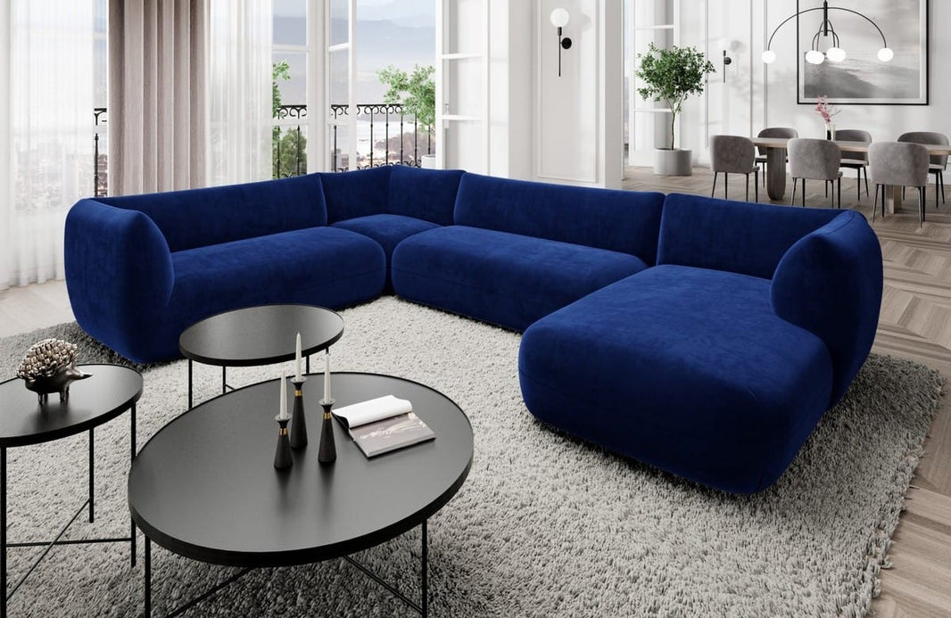 XXL Wohnlandschaft Madrid U-Form aus Stoff