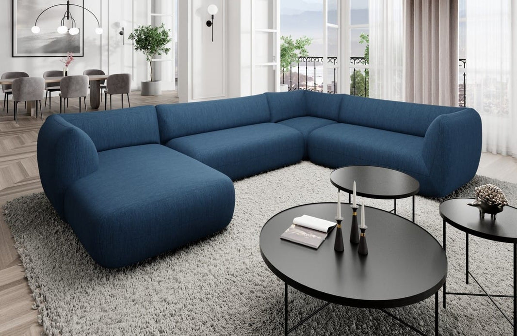 XXL Wohnlandschaft Madrid U-Form aus Stoff