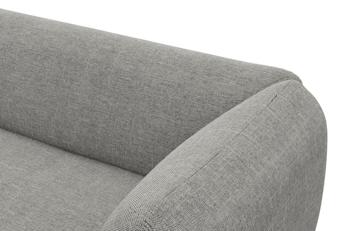 XXL Wohnlandschaft Madrid U-Form aus Stoff Dunkelgrau