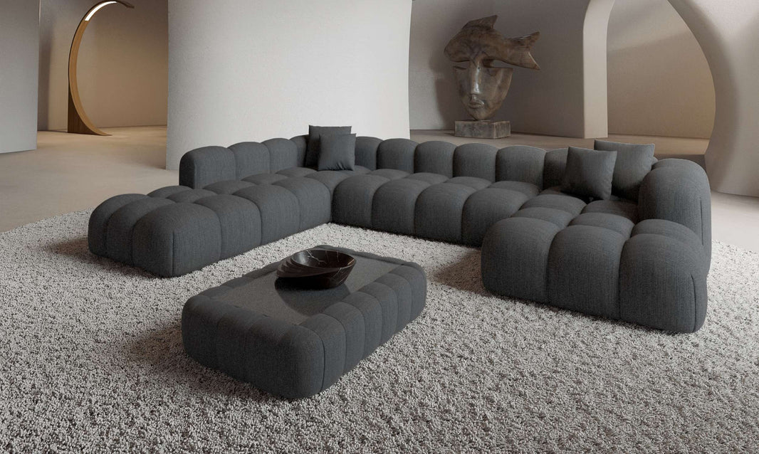 Wohnlandschaft Formentera XXL U-Form in Stoff
