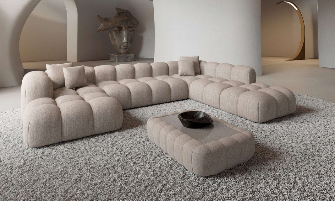 Wohnlandschaft Formentera XXL U-Form in Stoff
