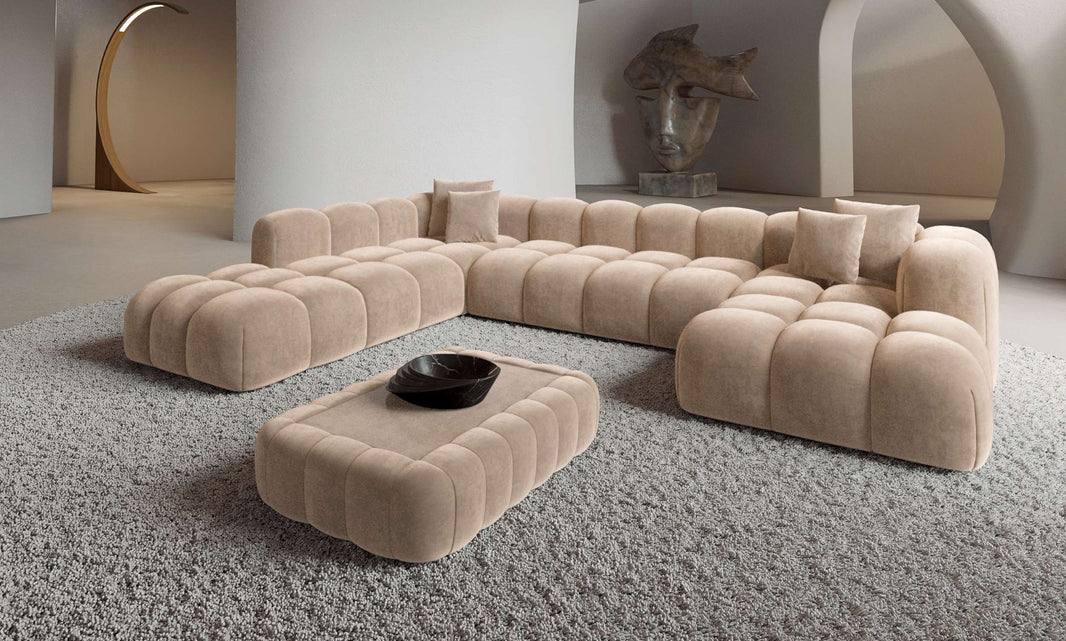 Wohnlandschaft Formentera XXL U-Form in Stoff
