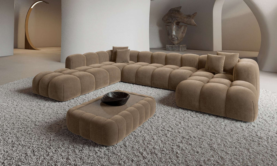 Wohnlandschaft Formentera XXL U-Form in Stoff