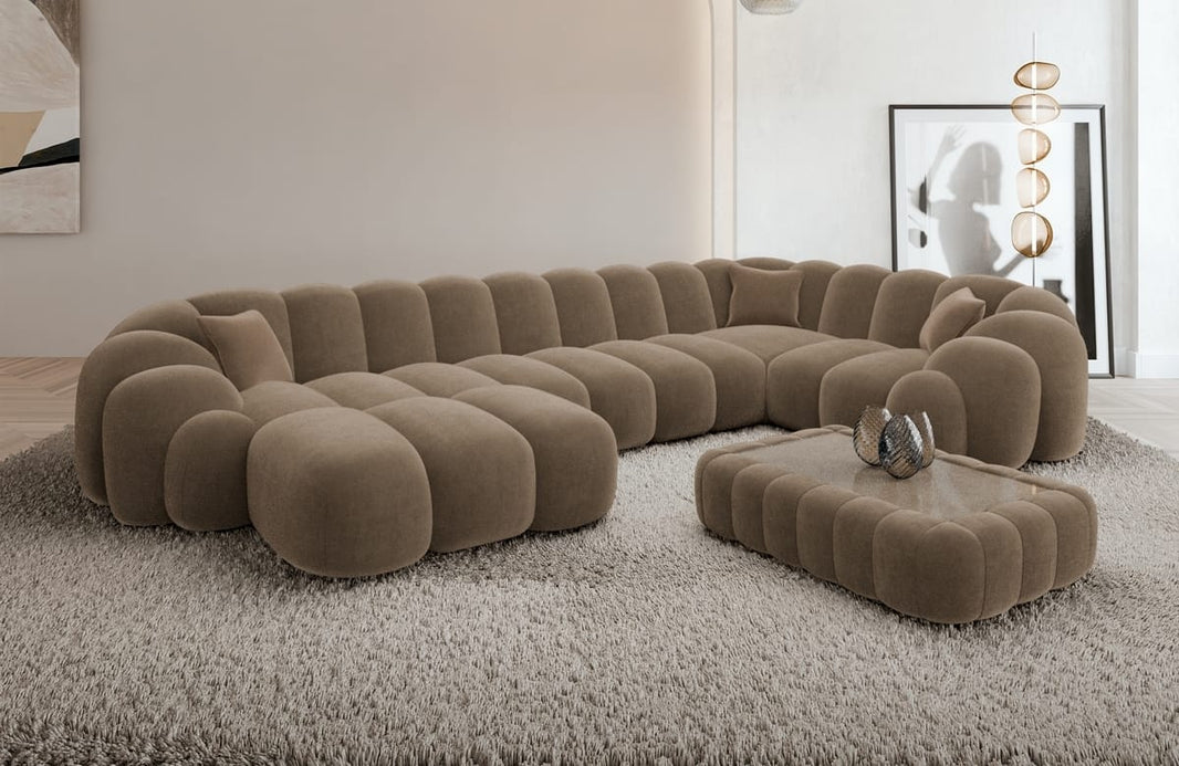 Stoff Wohnlandschaft Rajada U-Form
