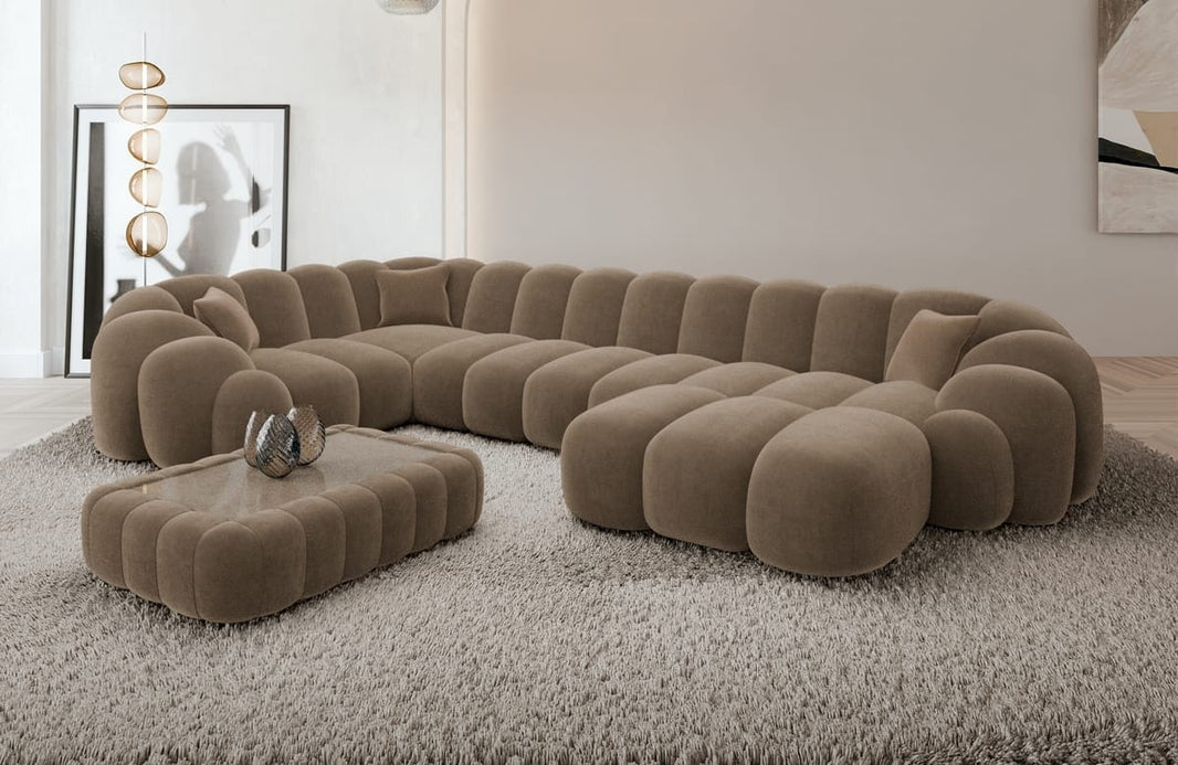 Stoff Wohnlandschaft Rajada U-Form