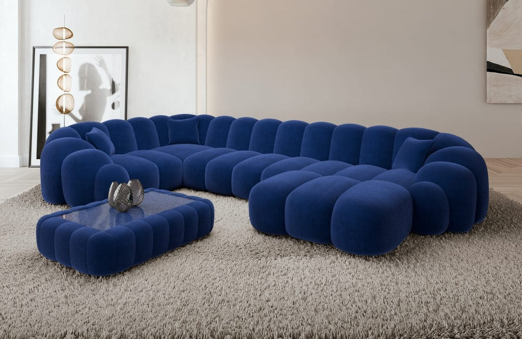 Stoff Wohnlandschaft Rajada U-Form