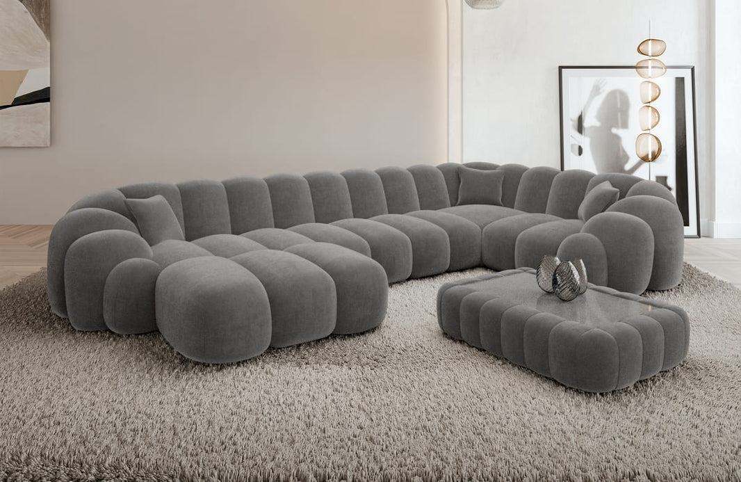 Stoff Wohnlandschaft Rajada U-Form