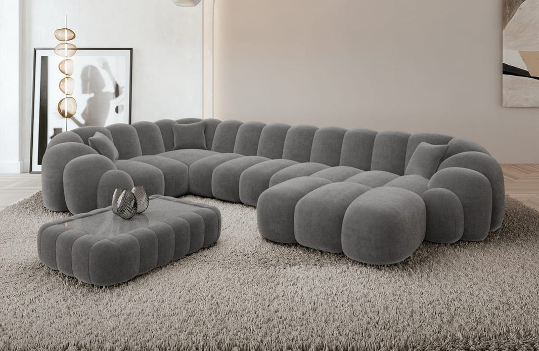 Stoff Wohnlandschaft Rajada U-Form