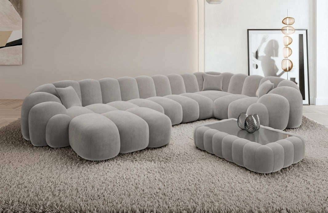 Stoff Wohnlandschaft Rajada U-Form