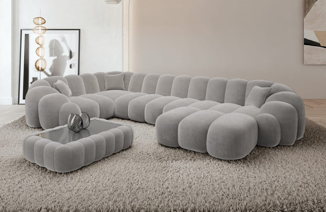 Stoff Wohnlandschaft Rajada U-Form