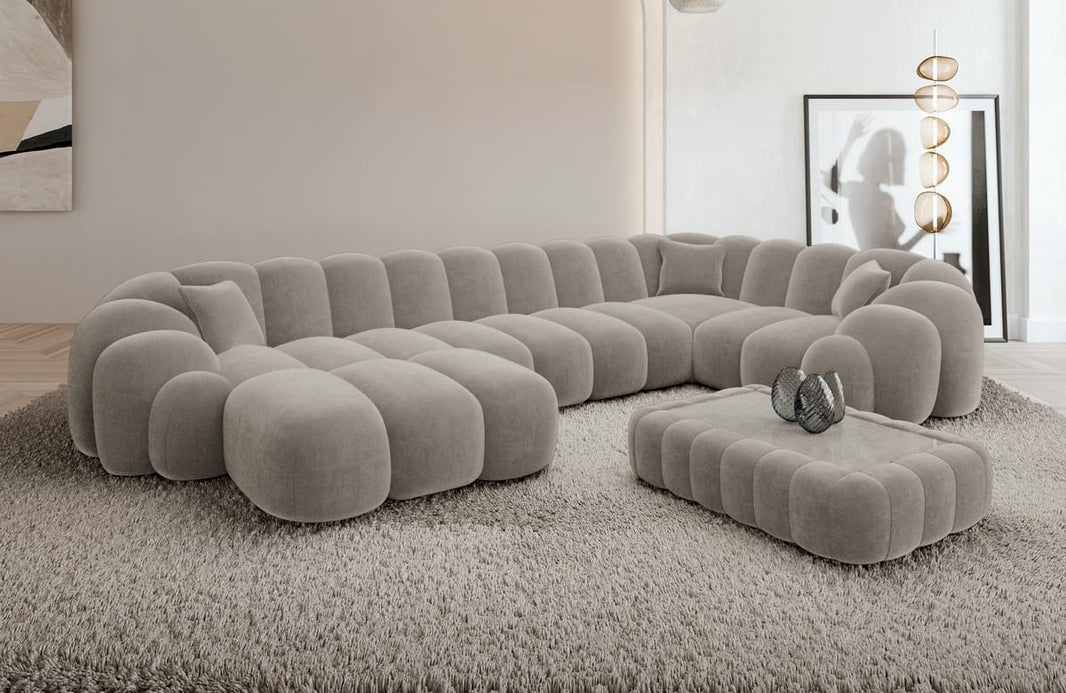 Stoff Wohnlandschaft Rajada U-Form