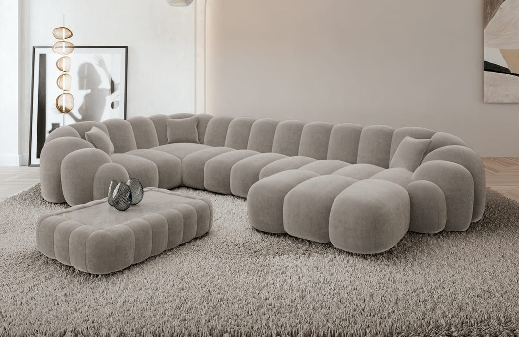 Stoff Wohnlandschaft Rajada U-Form