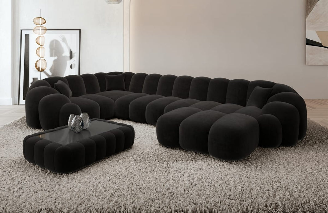 Stoff Wohnlandschaft Rajada U-Form