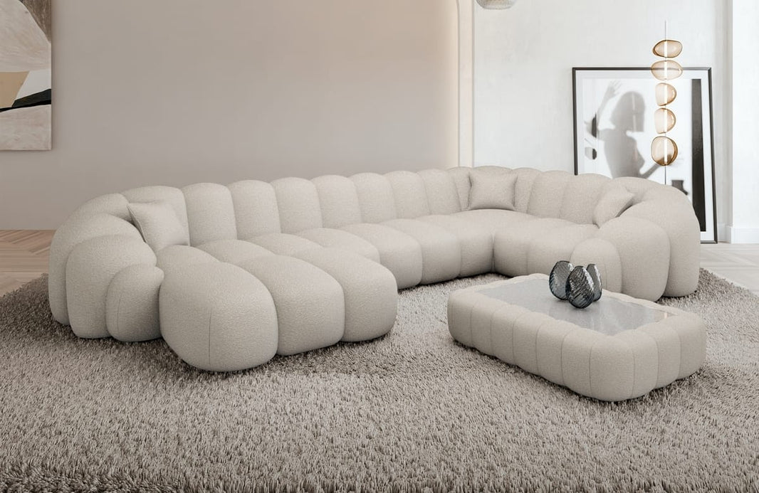 Stoff Wohnlandschaft Rajada U-Form