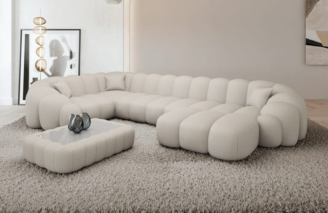 Stoff Wohnlandschaft Rajada U-Form