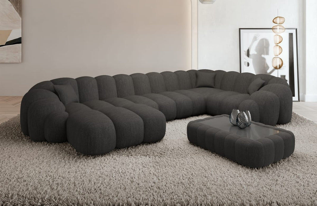 Stoff Wohnlandschaft Rajada U-Form