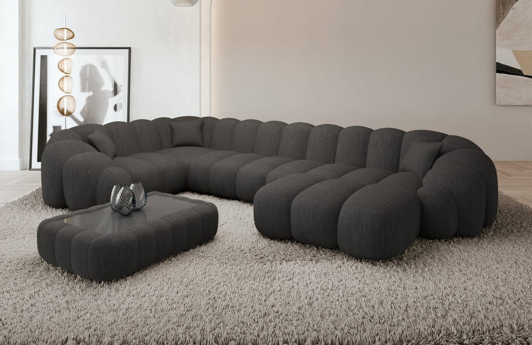 Stoff Wohnlandschaft Rajada U-Form
