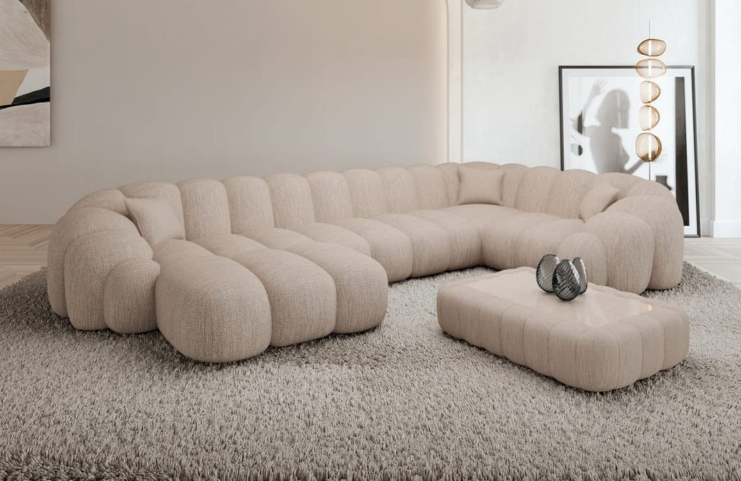 Stoff Wohnlandschaft Rajada U-Form