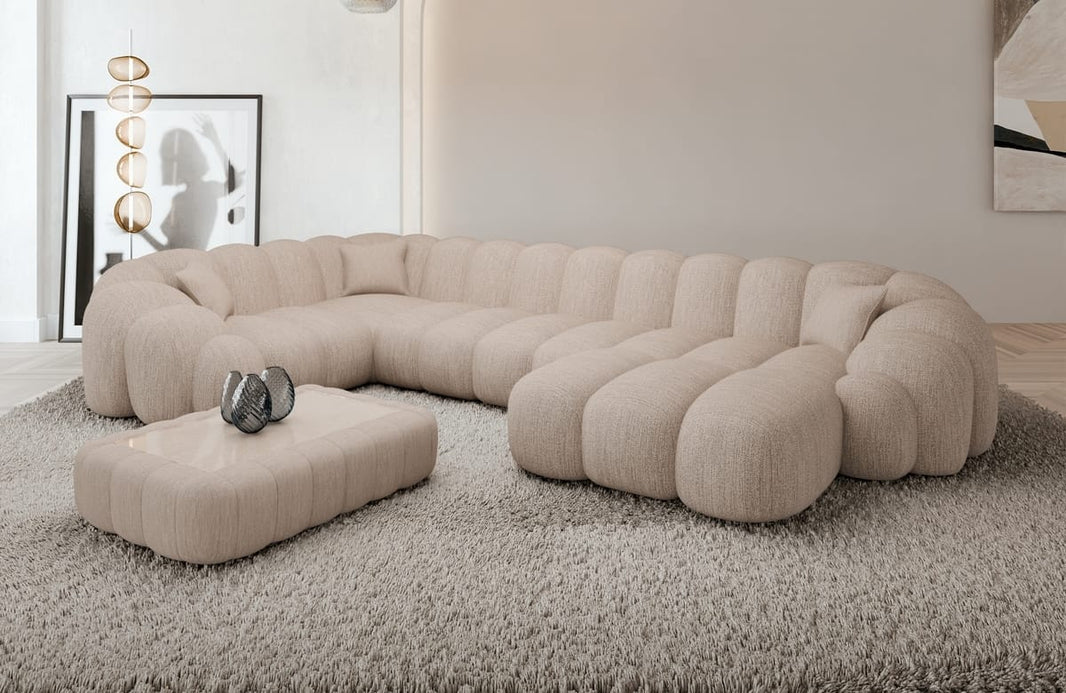 Stoff Wohnlandschaft Rajada U-Form
