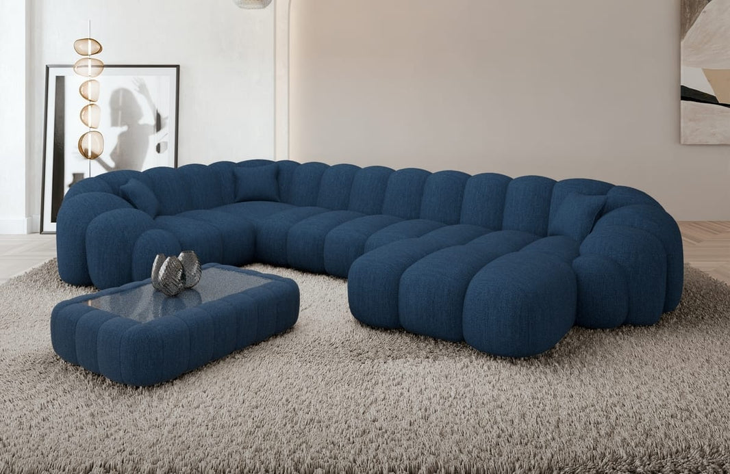 Stoff Wohnlandschaft Rajada U-Form