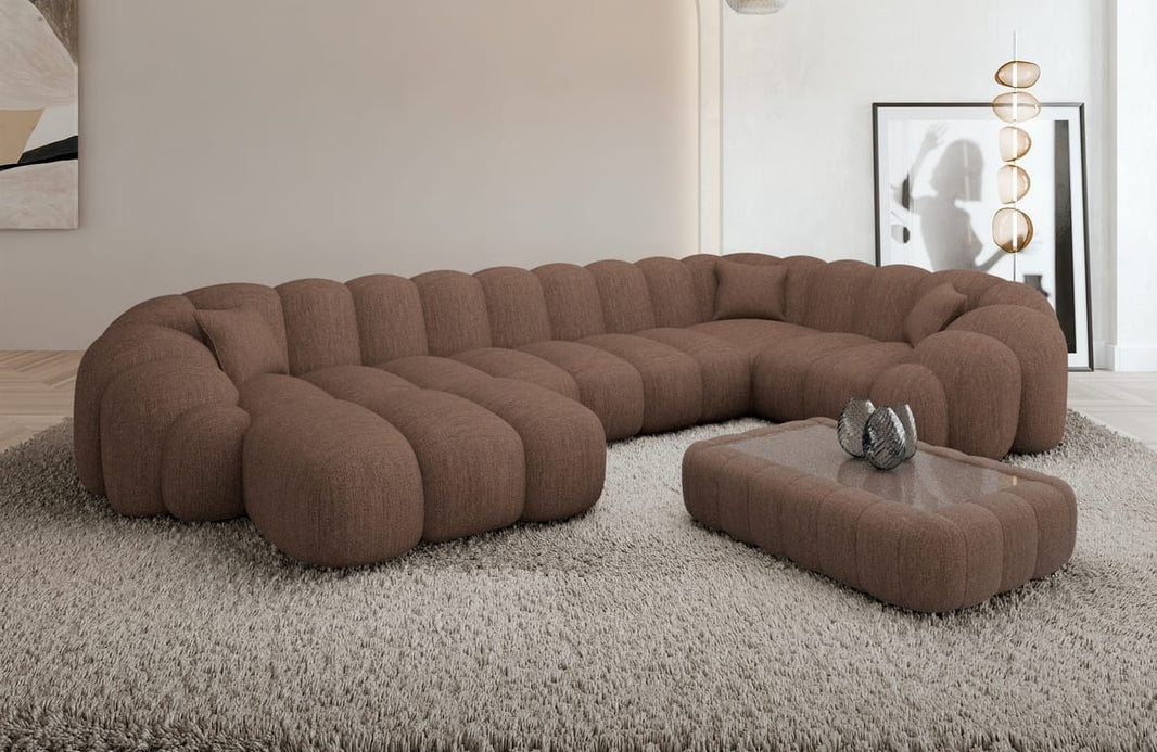 Stoff Wohnlandschaft Rajada U-Form