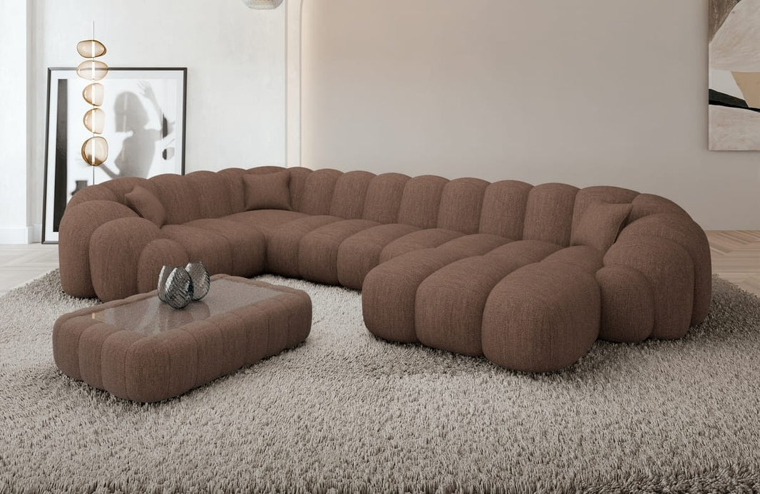 Stoff Wohnlandschaft Rajada U-Form