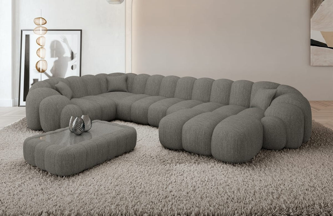 Stoff Wohnlandschaft Rajada U-Form