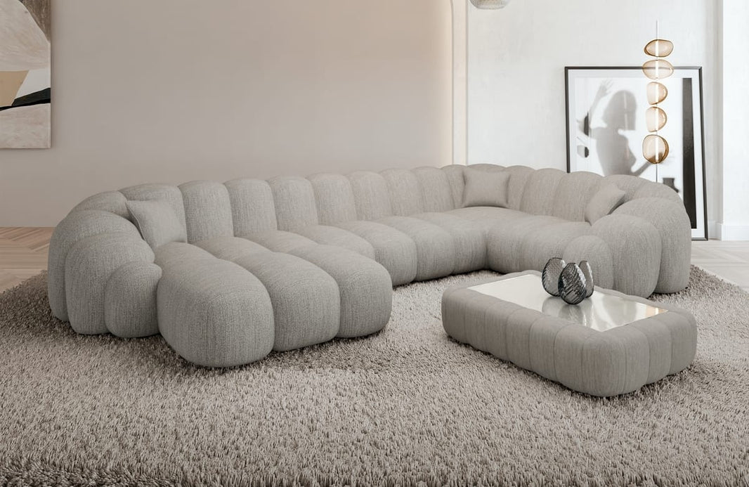 Stoff Wohnlandschaft Rajada U-Form