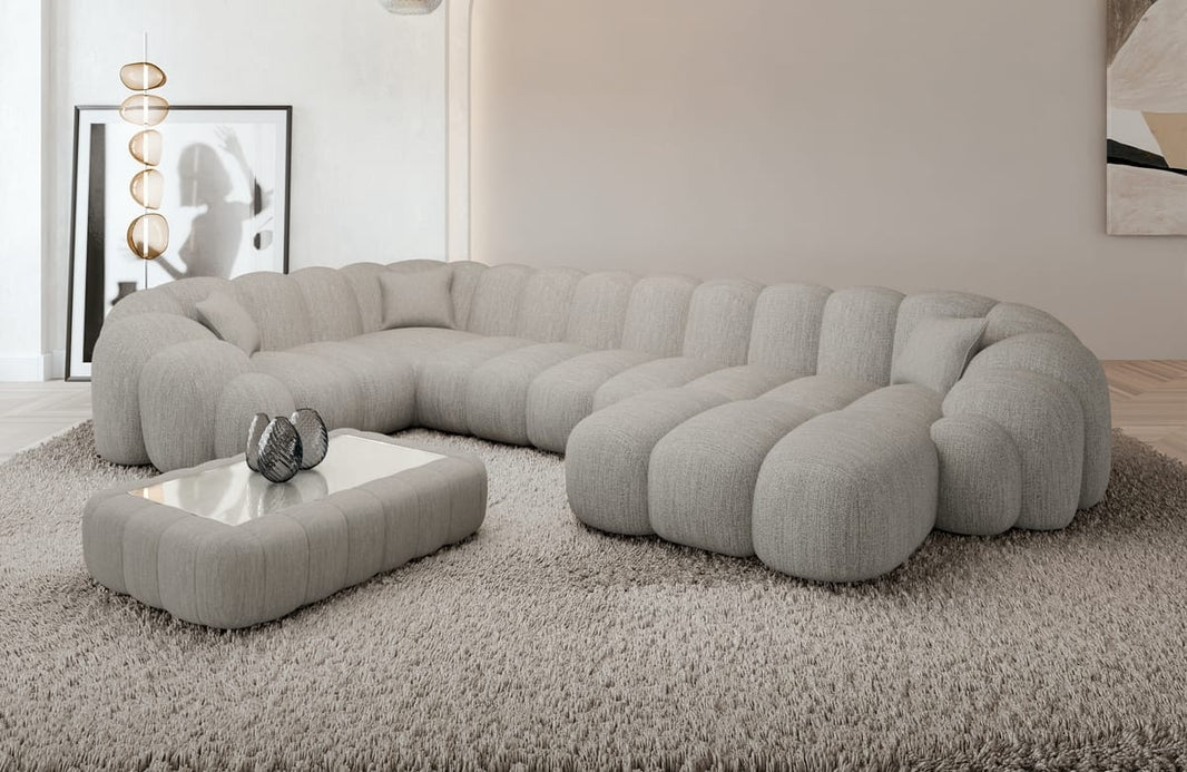 Stoff Wohnlandschaft Rajada U-Form