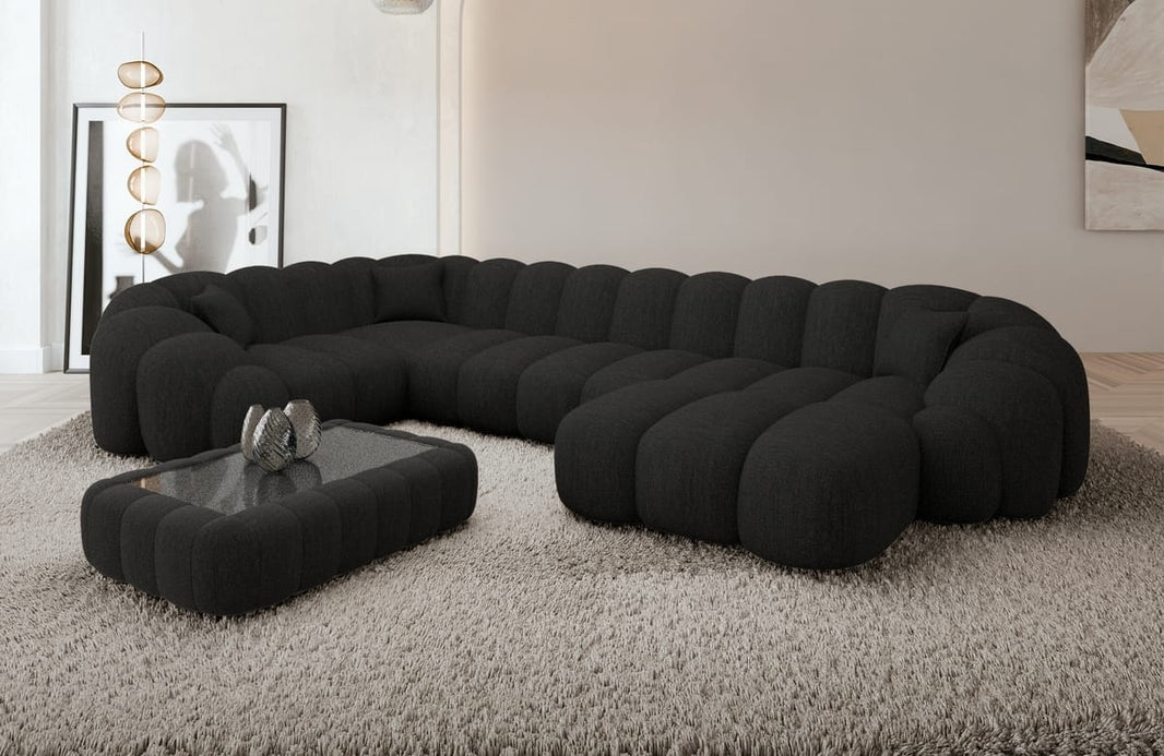 Stoff Wohnlandschaft Rajada U-Form