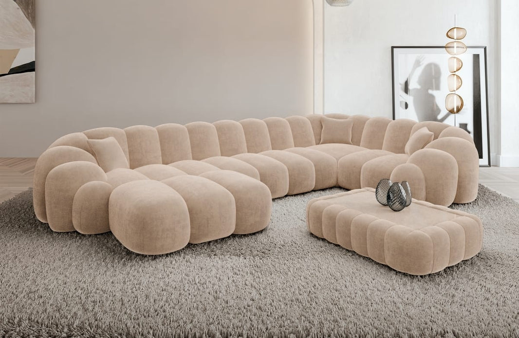 Stoff Wohnlandschaft Rajada U-Form