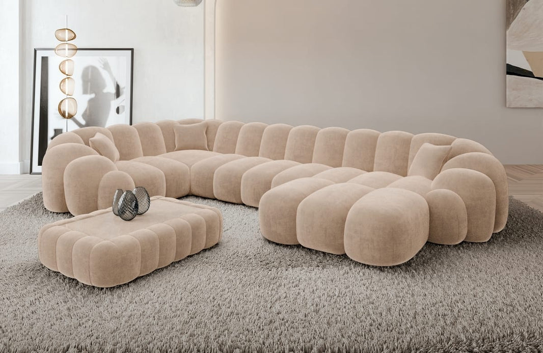 Stoff Wohnlandschaft Rajada U-Form