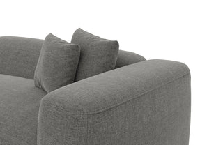 Wohnlandschaft Alcudia U-Form aus Stoff Dunkelgrau
