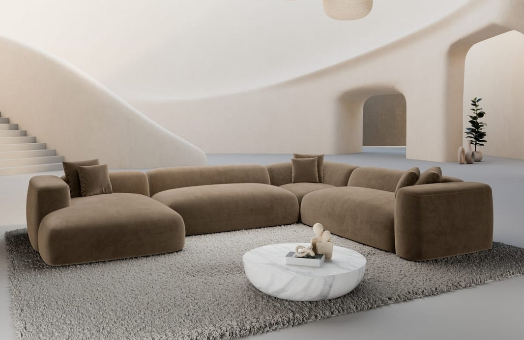 Wohnlandschaft Alcudia XXL U-Form in Stoff