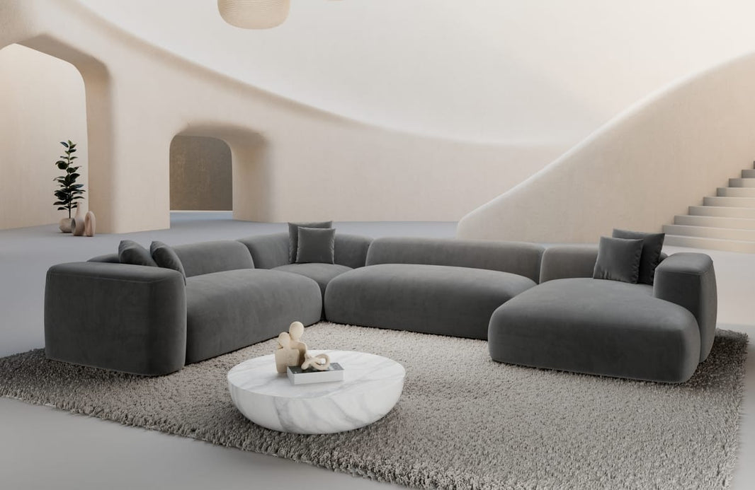 Wohnlandschaft Alcudia XXL U-Form in Stoff