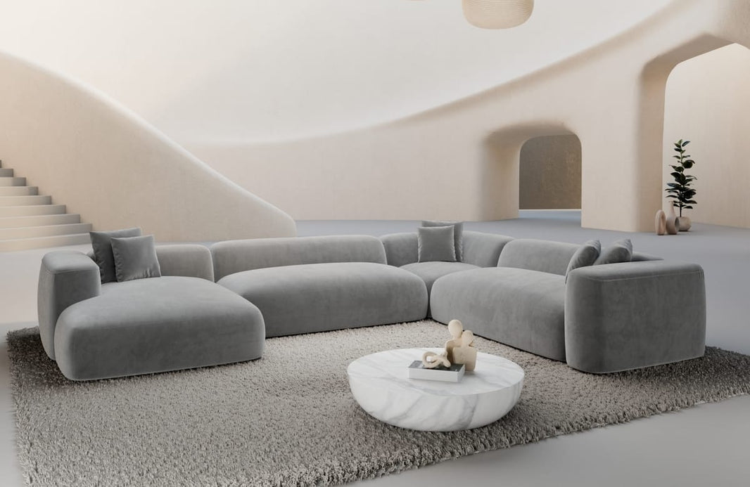 Wohnlandschaft Alcudia XXL U-Form in Stoff