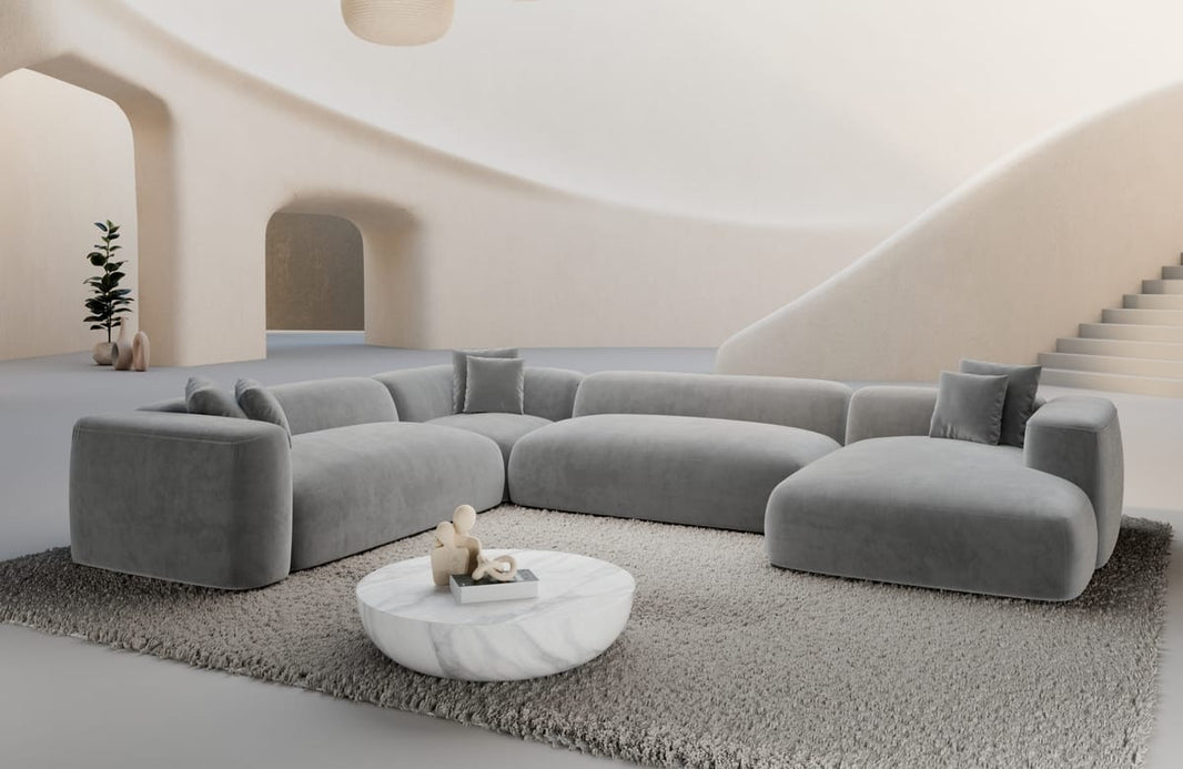 Wohnlandschaft Alcudia XXL U-Form in Stoff