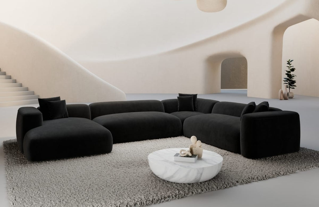 Wohnlandschaft Alcudia XXL U-Form in Stoff
