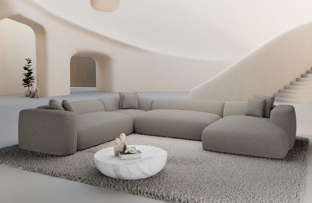Wohnlandschaft Alcudia XXL U-Form in Stoff