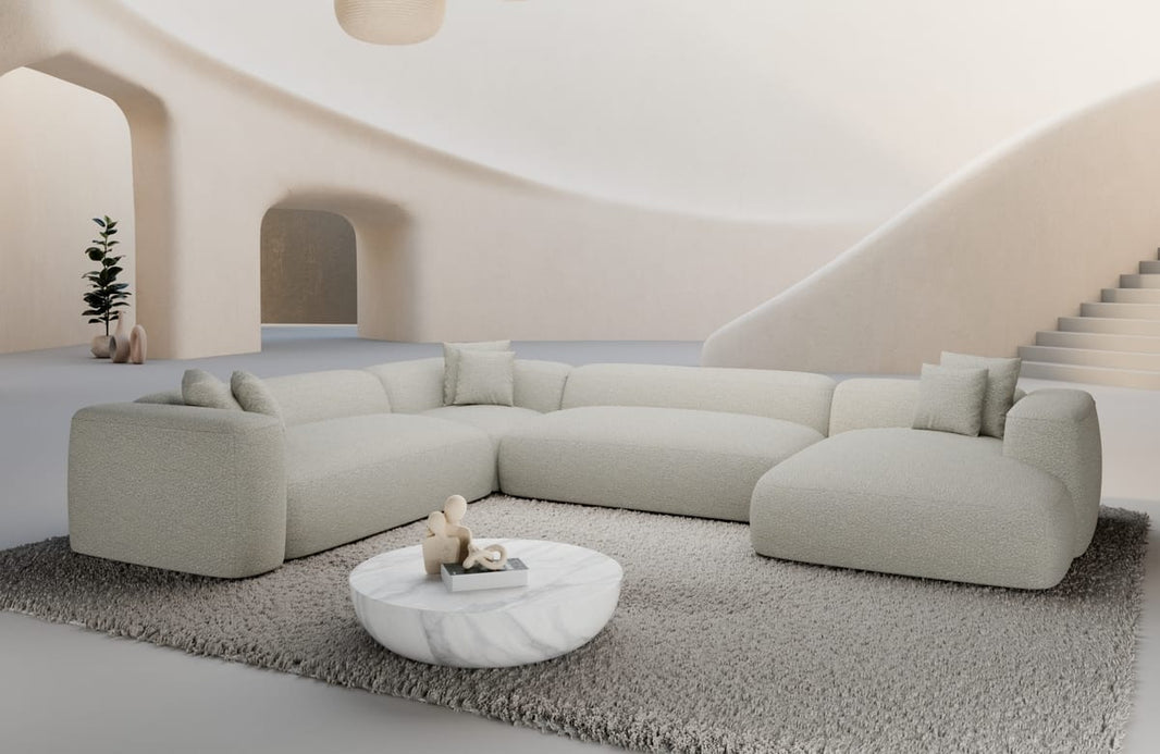 Wohnlandschaft Alcudia XXL U-Form in Stoff